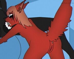 First Blowjob from Furry Foxy | Deep yiff hentai (cum inside mouth)