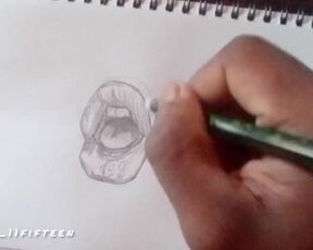 watch me drawing lips (part 1)