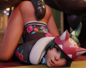 Kiriko PENETRATED By BBC & Overwatch Hentai