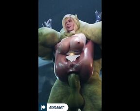 Powergirl and Hulk Hard Fuck with Huge Dick Until Cum