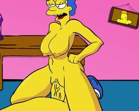 MARGE SIMPSON FUCKS HER SON WHILE HOMER IS WORKING