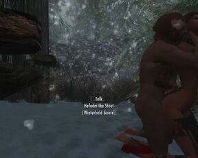 3d Skyrim guard fucks doggystyle and cums inside