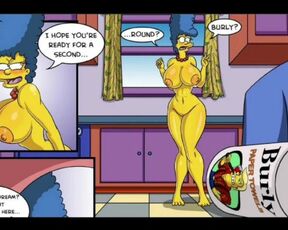 The Simpsons - Marge Erotic Fantasies - 2 Big Cocks In Both Holes DP Anal - Cheating Wife