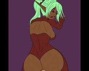 Ebony elf anal my first animation