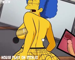 Marge Simpson Big Ass Gets Creampied Reverse Cowgirl In Fishnets - Hole House