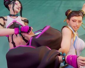 Chun Li vs Juri Han Feet Tickle