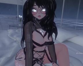 shy egirl fucks herself in vrchat for the first time