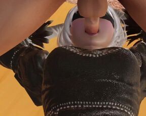 9s makes 2b Gag with his Big Cock