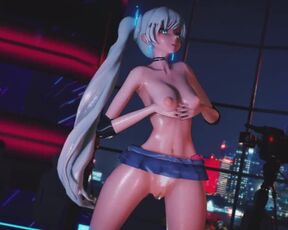 Mmd R18 Rwby Weiss Schnee Workout see her Sweaty Ass and Boobs