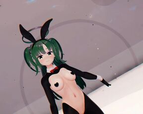 R-18 Blue Archive Yuuka - Teddy Bear - xButterflysMMD - Dark Green Hair Color Edit Smixix