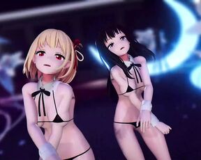 2 Cute Teens Dancing In Sexy Swimsuit + Gradual Undressing (3D HENTAI)