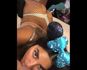 Disney Latina Slut wearing Minnie Ears licks my ass