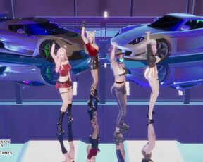 [MMD] BlackPink - Shut Down Ahri Seraphine Kaisa Evelynn Sexy Kpop Dance League of Legends KDA