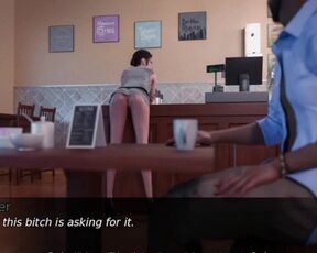 Anal bitch girl In coffee (game play)