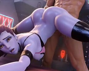 3d Overwatch Widowmaker fucking Big dick Anal