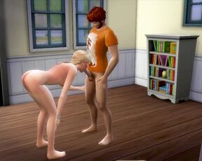 Sims get horny at home and fuck like crazy