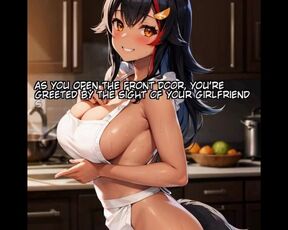 Hentai Captions - Dinner, Bath or - Sex? / Your Horny Girlfriend part 1