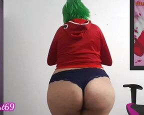 Big butt gamer femboy cosplay