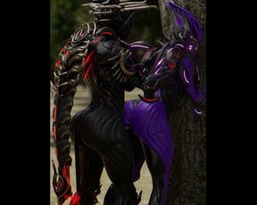 Valkyr Warframes Fucking Against a Tree