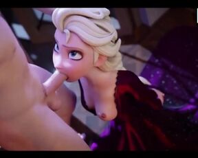 ELSA DO AMAZING BLOWJOB AND GETTING CUM - FROZEN 60 FPS High Quality Hentai 3D Animated 4K