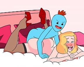 Rick and Morty Beth fucked by mr messeks hot milf with big boobs