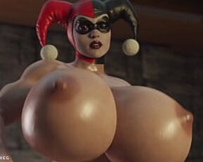 Harley Quinn assfucked with creampie