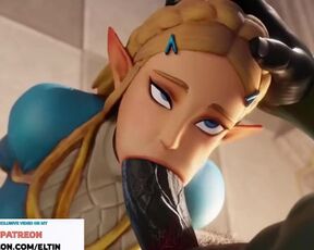 ZELDA ENJOY FUCKING IN BADROOM AND GETTING HARD CREAMPIE | EXCLUSIVE LEGEND OF ZELDA HENTAI 4K 60 FP