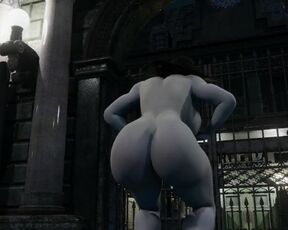 Resident Evil Lady Dimitrescu Twerk. Model by xzCrystal3D. Stage by Mokujinhornywood