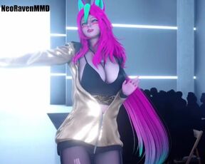 [MMD]BlackPink - Shut Down (Ahri/Xayah/Soraka/Gwen) [Strip ver.]