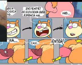 Patricio enseñándole una lección a arenita comics hentai