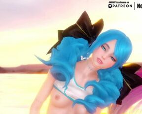 [MMD]New Jeans - Attention (Ahri/Gwen/Xayah/Soraka/?!) [StripSwapCam ver.]