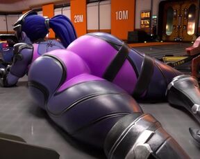 Widowmaker jiggles her huge ass while at target practice