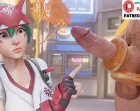 Kiriko And Hot Donut Hentai Story | Best Overwatch Hentai 4k 60fps