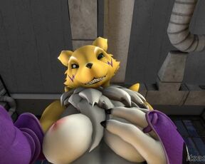 Sucking on Futa Renamon Huge Cock Futa Taker PoV Hentai Animation