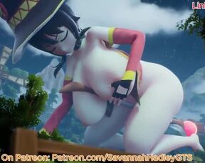 Giantess Growth Megumi Masturbates With Magic Staff Breast Expansion Giantess Animation