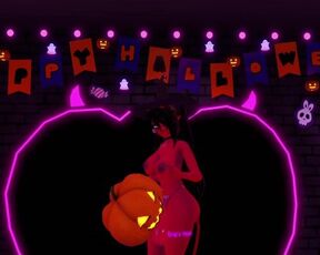 Futa witch succubus fucks a pumpkin