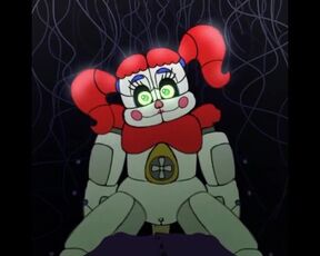 Circus Baby rides in in the back room - animation