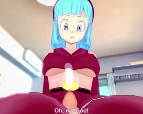 Bulma from Dragonball Z Gives You A Footjob Hentai POV