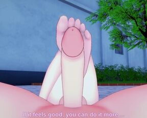 Makima from Chainsaw Man Gives You A Footjob Hentai POV