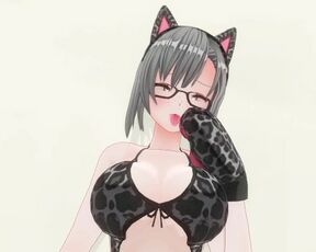 3D HENTAI Neko Girl has a Gorgeous Orgasm and does AHEGAO