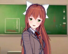 Monika is in SERIUS Love with you (3D Ecchi) (Doki Doki Literature Club!)