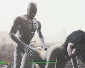 Half-zombie, Half-man Fucks Hot Alice in the Ass | PC Game, Fallout 4