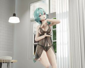 【R18-MMD-4K】Genshin Impact Eula 优菈 GFriend - Glass Bead