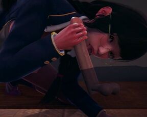 DVA Schoolgirl Licks Cock in 69 Position