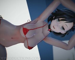 MMD SFW Sexy Red Mitsu Lean on 1091 new Alpha Stage